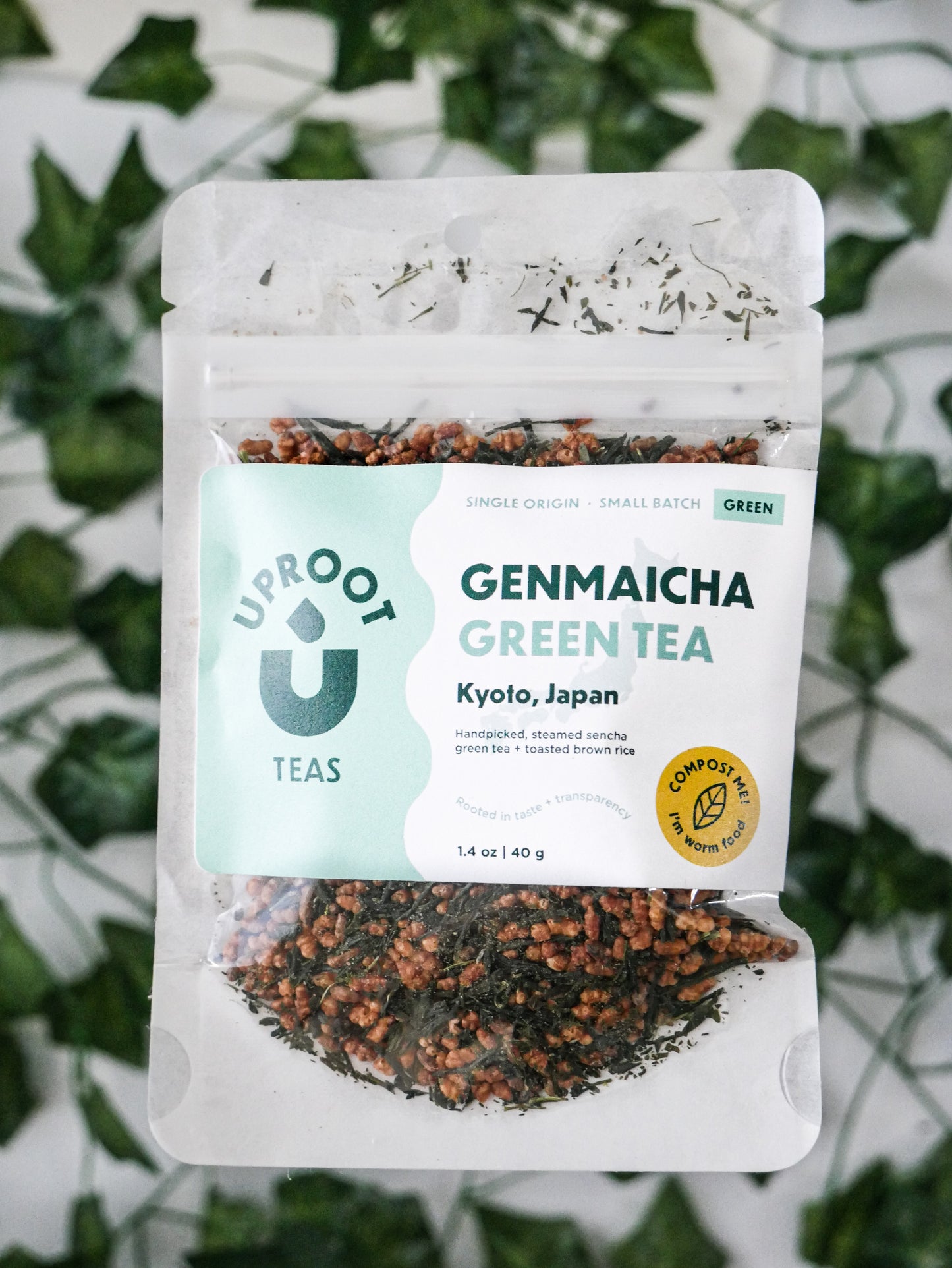 Uproot Teas Genmaicha | Green Tea with Toasted Brown Rice